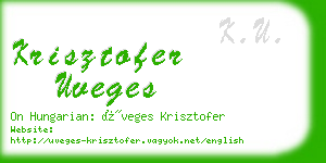 krisztofer uveges business card